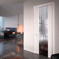 Puertas con vidriera en Zaragoza